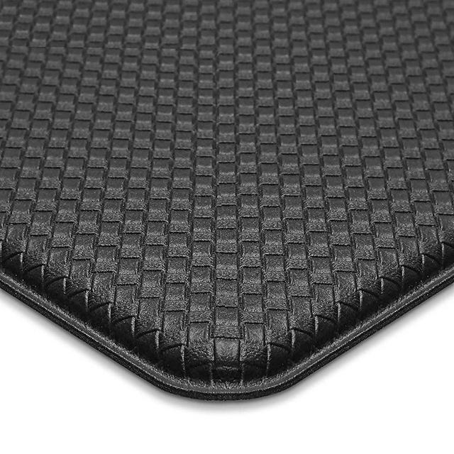 DEXI Kitchen Rug Anti Fatigue,Non Skid Cushioned Comfort Standing Kitchen Mat Waterproof and Oil Proof Floor Runner Mat, Easy to Clean, 18"x79", Black