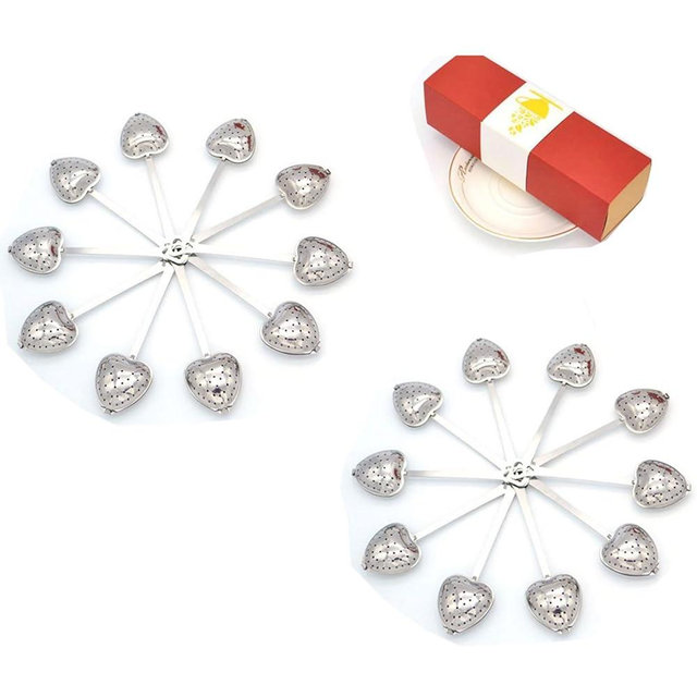 HSKOTEA 20PCS Tea Infuser, Tea Strainer with Handle, Premium Tea Infusers for Loose Tea, Tea Steeper for Tea Flavoring Herbal Spices Seasonings