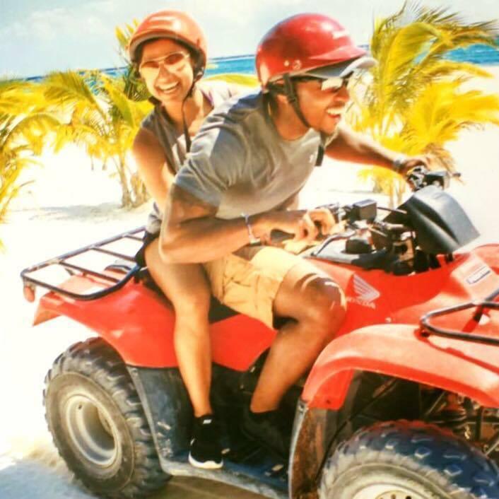 From the Cancun jungle straight to the beach on the four-wheeler, just like GTA.