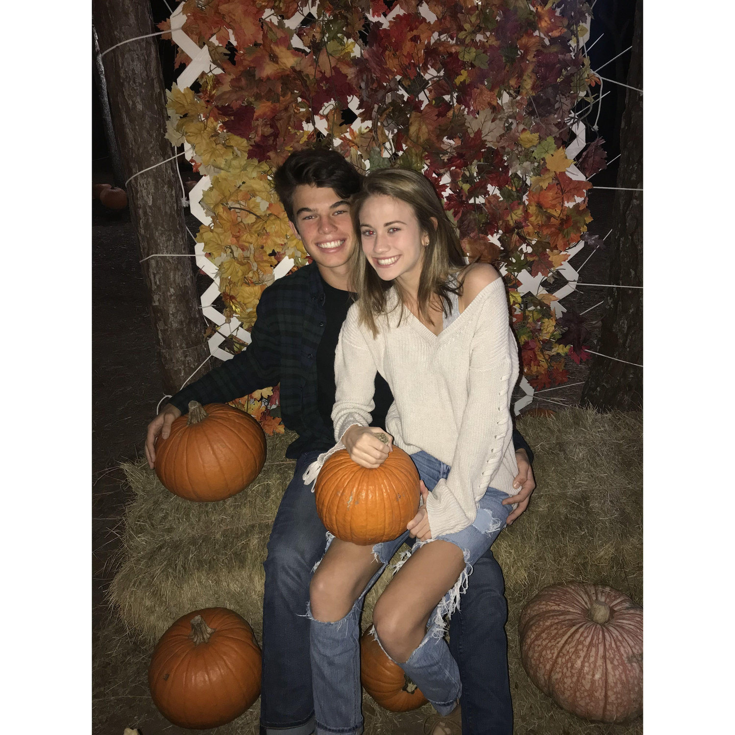 Babies at a pumpkin patch!