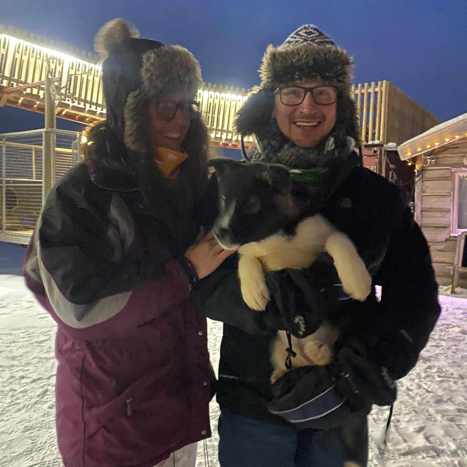 Dog sledding in Longyerbean, Svalbard, Norway
