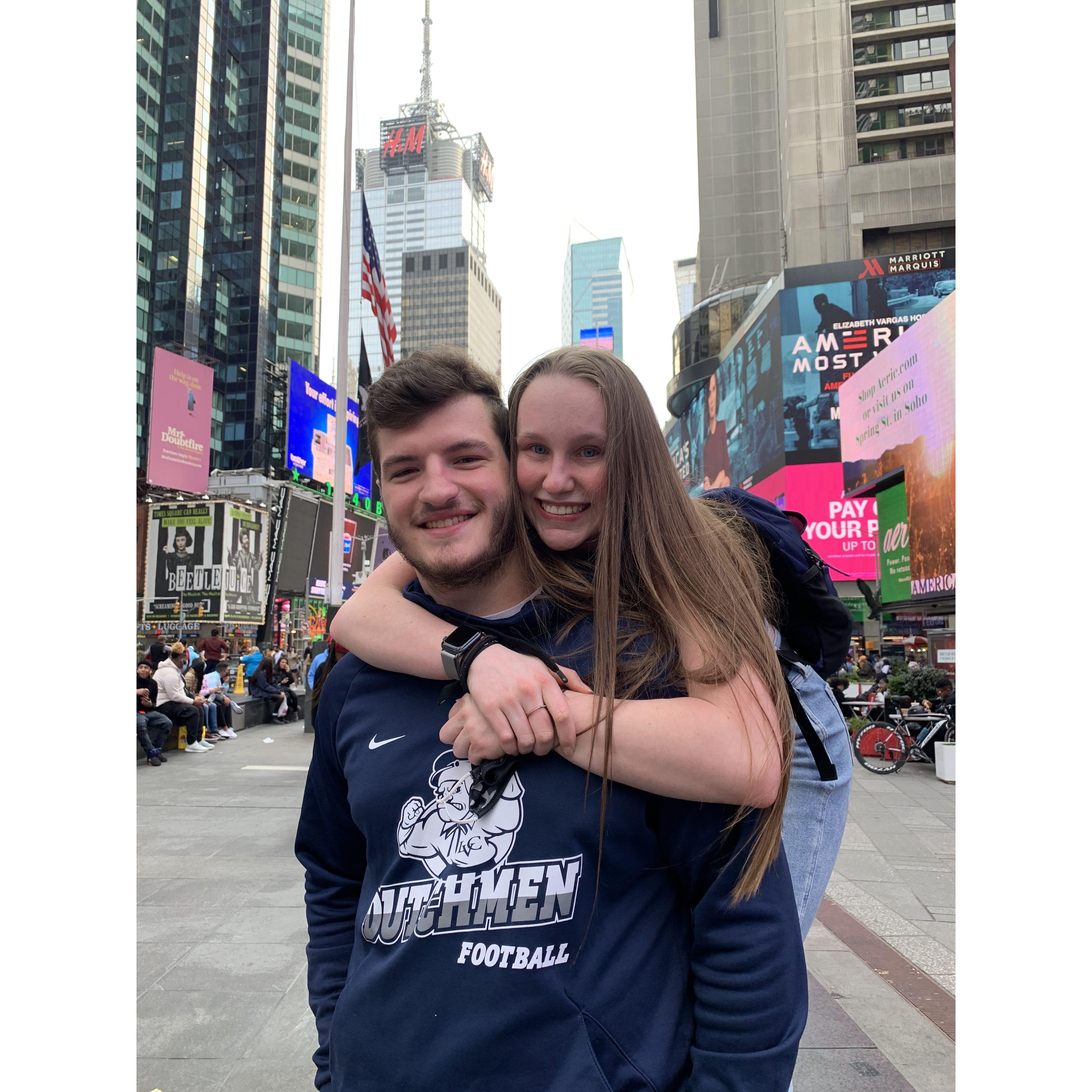 Trip to New York city with my family. Cody's first time meeting the Magnesons included a 2.5 hour car ride (with masks) and a full day of wandering the day before his first college football game