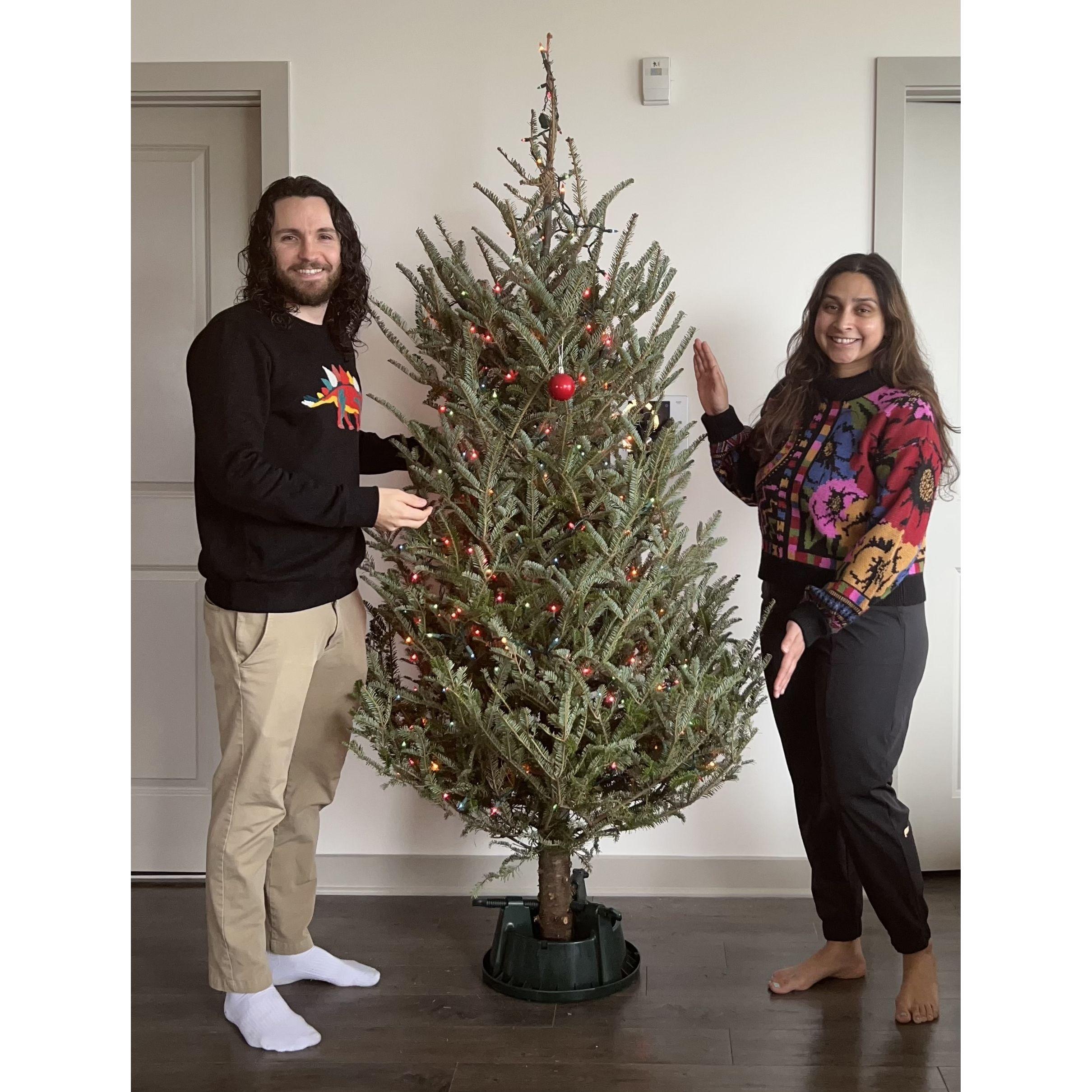 Our first Christmas Tree in our first apartment together