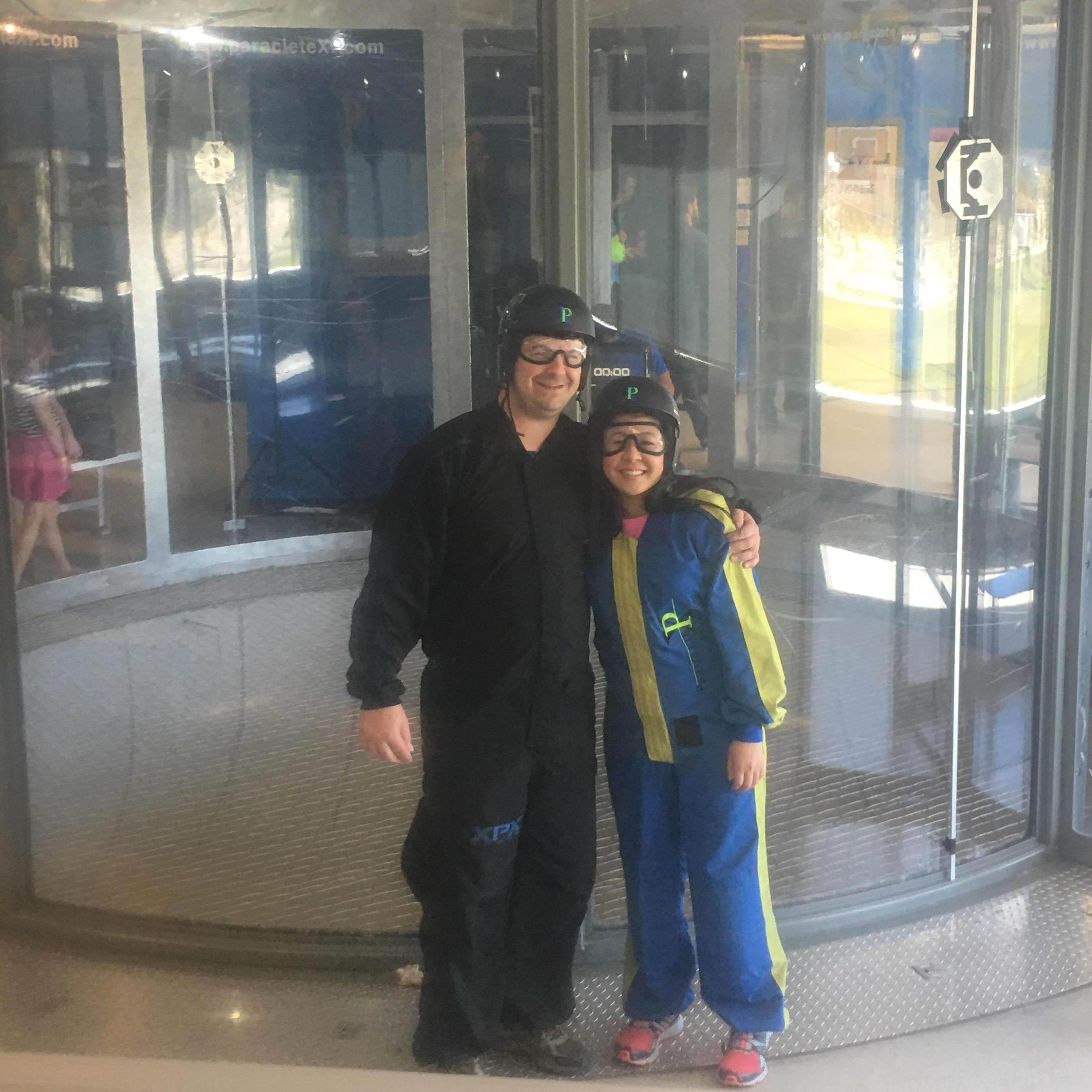 Lee's 30th birthday - indoor sky diving!