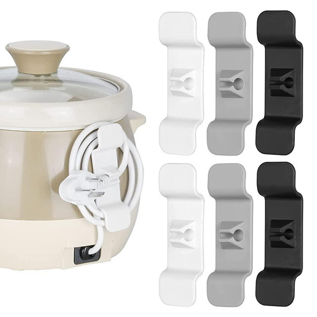 Kitchen Appliance Cord Winder 6 Pack, Cord Organizer Cord Holder Cord Wrapper Appliance Cord Organizer Stick On Tidy Wrap Cable Hider for Storage Coffee Maker Mixer Air Fryer and Pressure Cooker