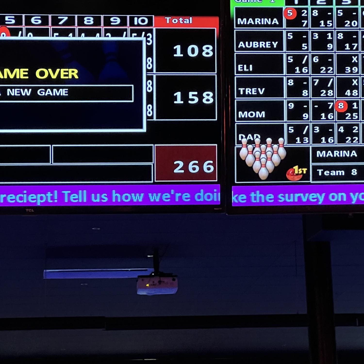 Our first date! We went bowling and Chris assumed we were going on a second one before we even got back to his car :)