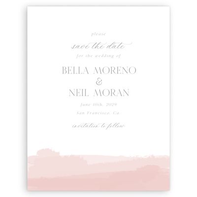 Dusty Peach, Orange Wedding Digital Save the Date - Saif Portrait