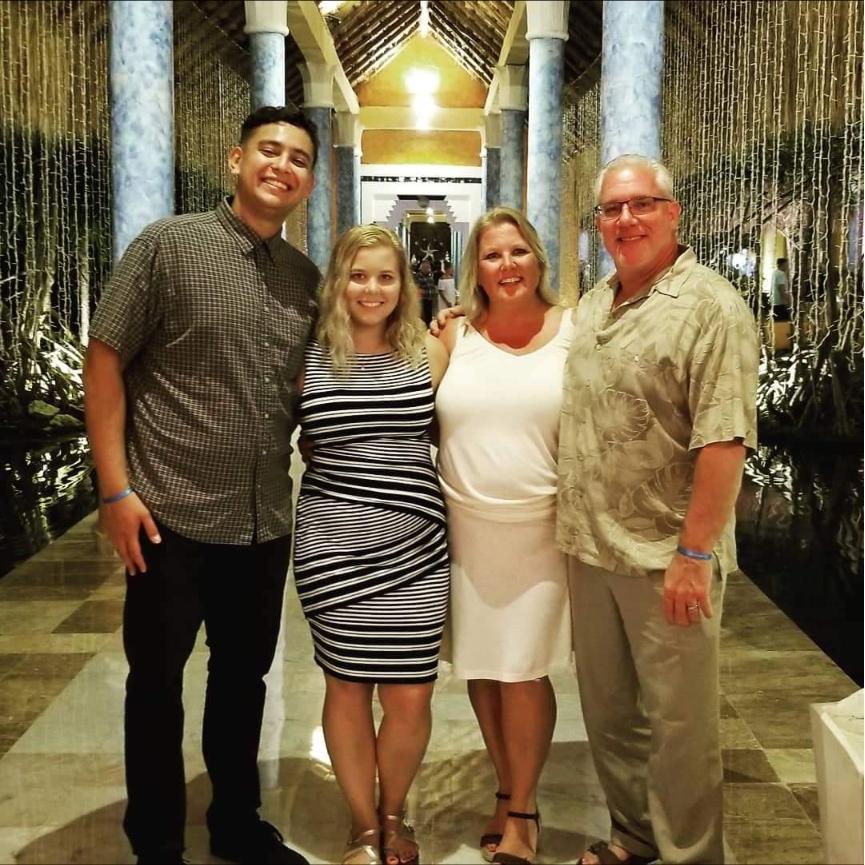 Emily's mother, Lisa, and step-father, Paul
