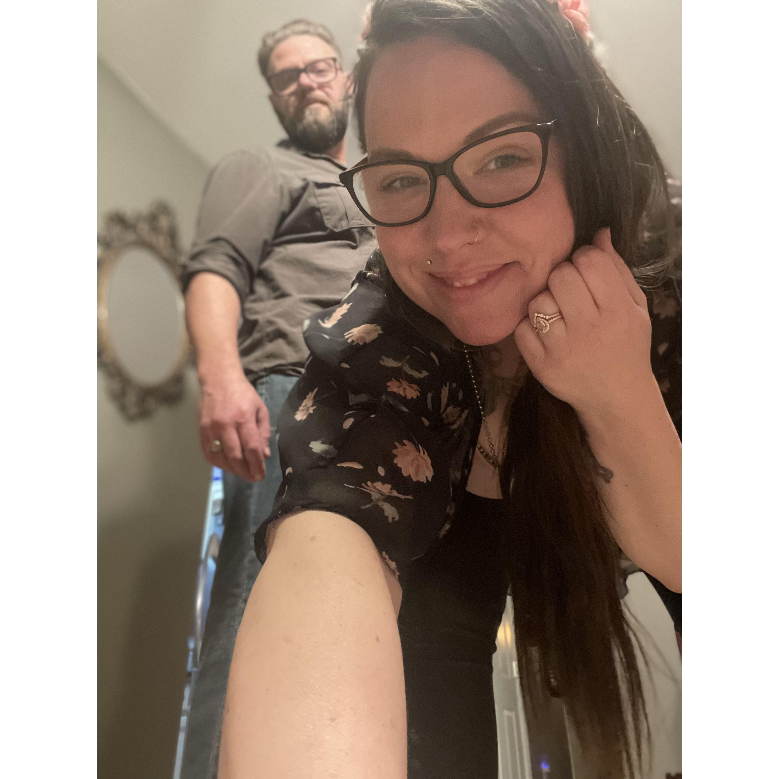 Engagement night! Terry popped the question at "our spot" Under the Moon in Bordentown, NJ. We've shared so many great memories here, and now it will be forever special!