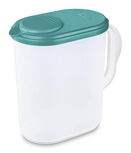 1 Gallon Pitcher Blue Lid w/Lime tab Freezer and Dishwasher Safe Mix Drinks right in the Pitcher Water Tea Juices BPA-free and phthalate-fre