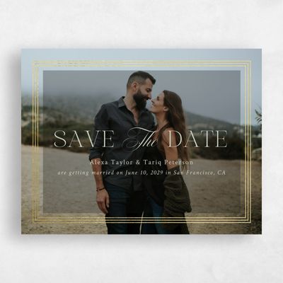 Grassy Sage, Green Wedding Save the Date - Teagan Photo Foil