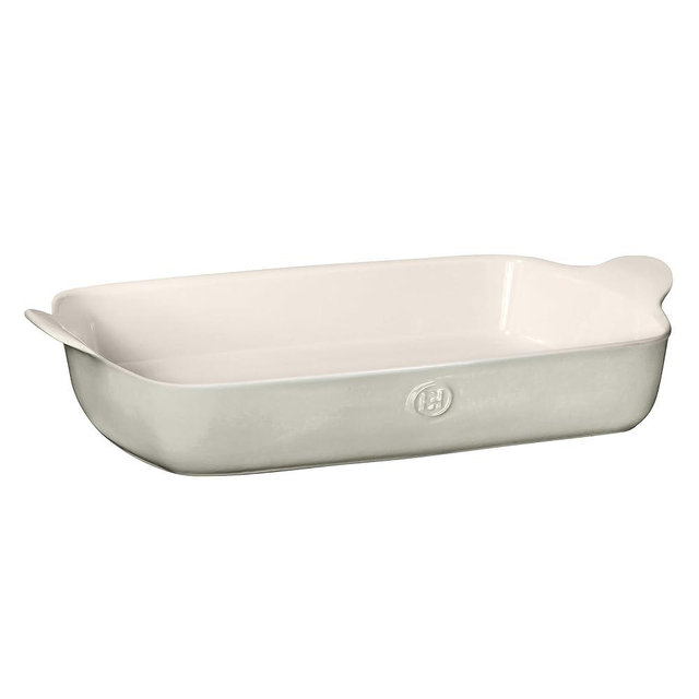 Emile Henry 17.75" x 11" / 5qt Extra Large Rectangular Baker - Modern Classics Collection | Pearl Gray