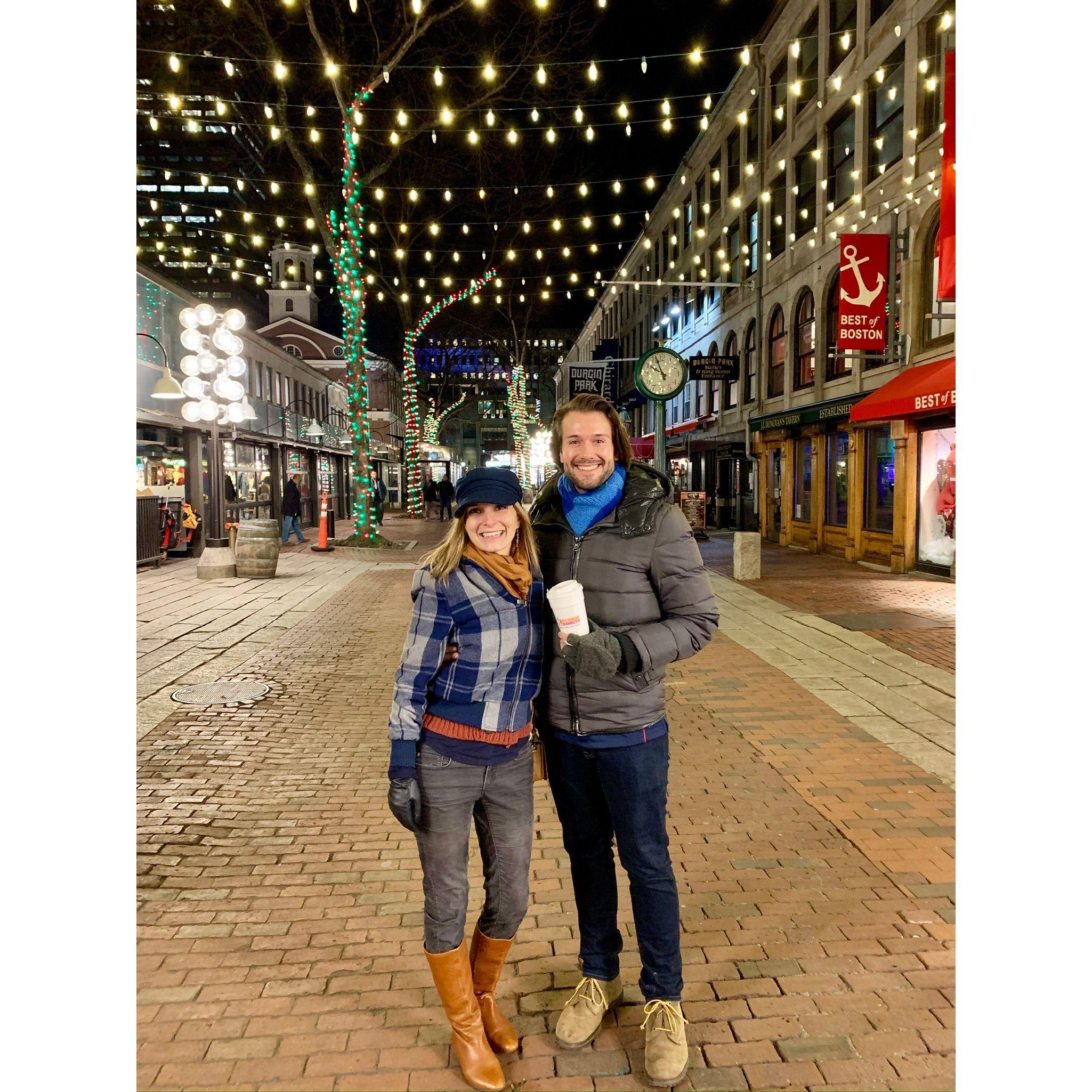 Quincy market pit stop in Boston, Mass.