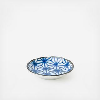 Monyou Asanoha Appetizer Plate, Set of 4