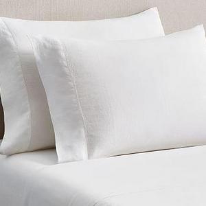 Belgian Flax Linen Extra Pillowcases, Set of 2, Standard, Ivory