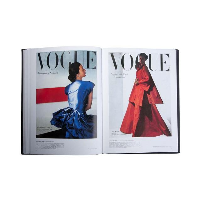 Vogue Covers Book, Italian Matte Metallic Finish Leather, Multi