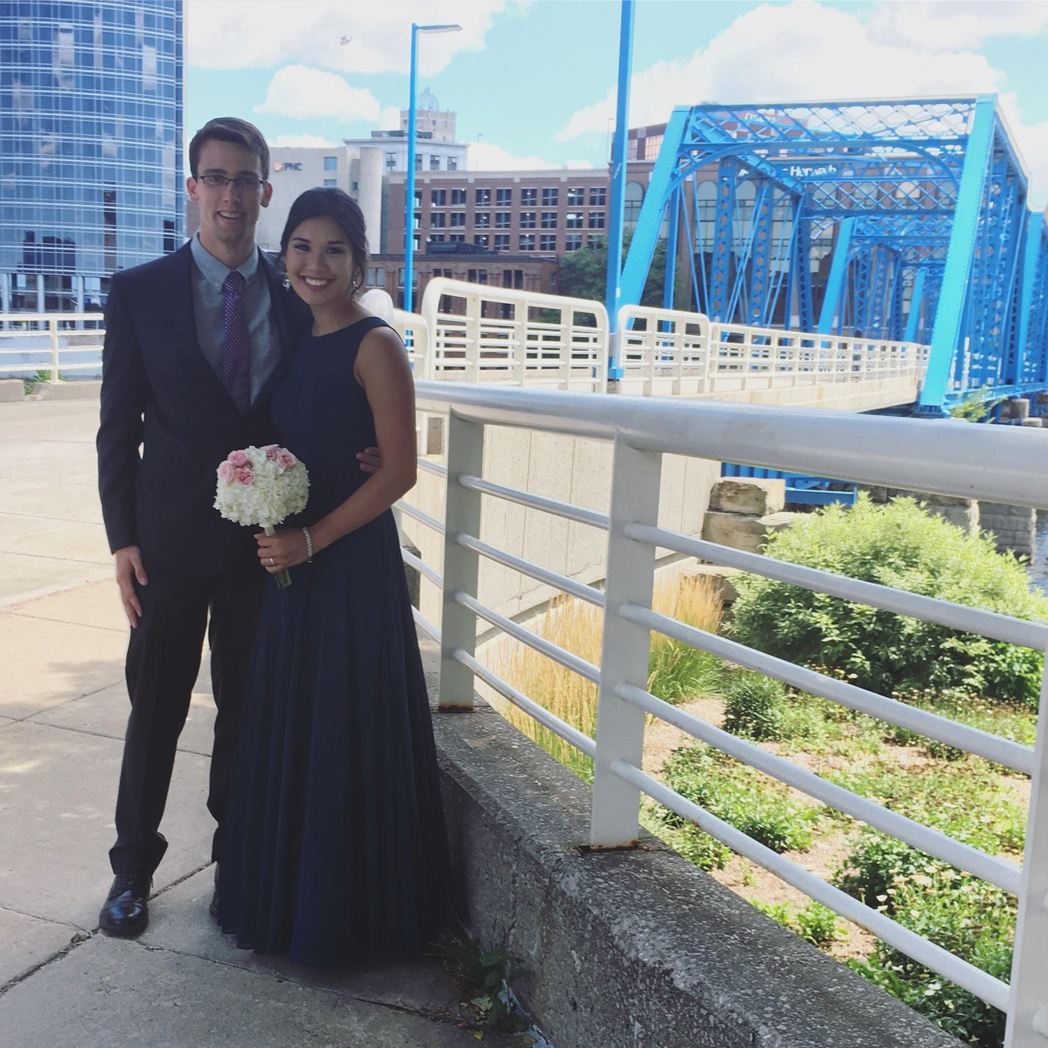 Celebrating Eric and Rebecca's wedding in Grand Rapids!