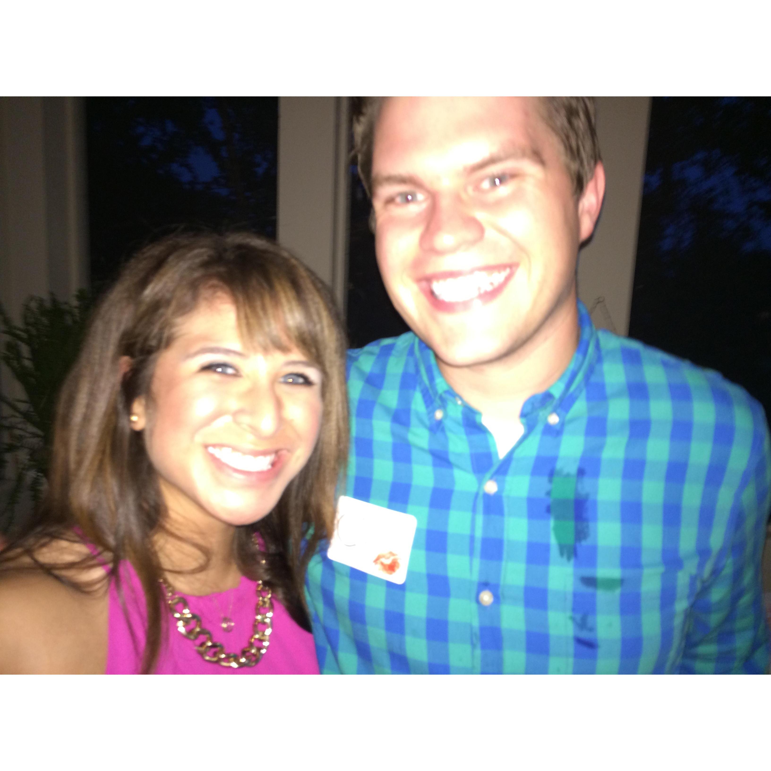 Celebrating Alex's best friend and matron of honor at her engagement party, Summer 2014