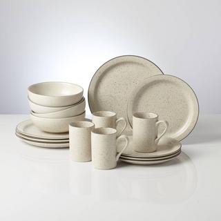 Kallan Speckled 16-Piece Dinnerware Set, Service for 4