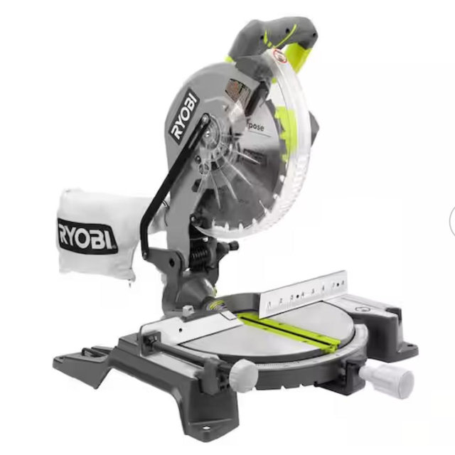 RYOBI 14 Amp Corded 10 in. Compound Miter Saw with LED Cutline Indicator TS1346