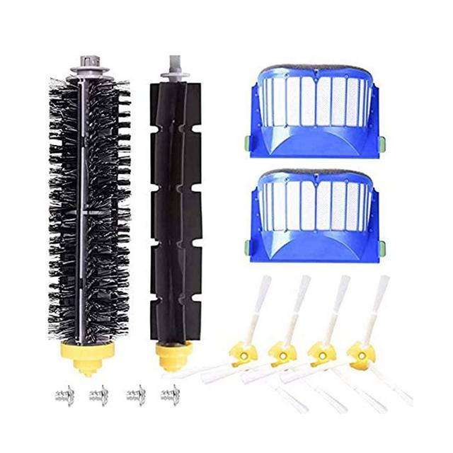 DLD Accessory for iRobot Roomba 600 610 620 630 645 650 655 660 680 500 Series Model 595 Replacement Kit Replenishment iRobot Parts Set Filter Side Brush Bristle Brush Flexible Beater Brush