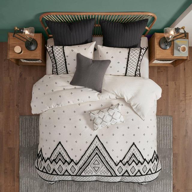 Full/Queen Marta 3 Piece Cotton Comforter Set Natural