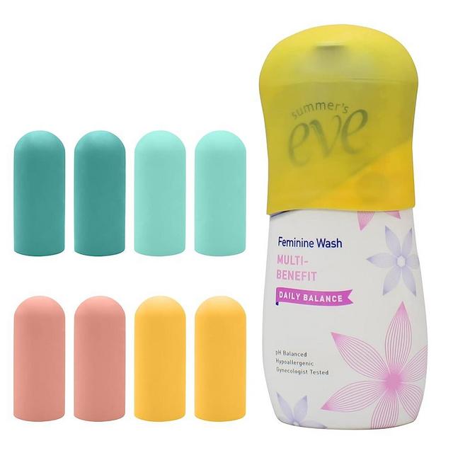 8 Pack Elastic Sleeves for Leak Proofing Travel, Silicone Bottle Covers for Travel, Accessories for Luggage for Women Men, Travel Size Toiletries, Leak Proof Sleeves for Container, Colorful
