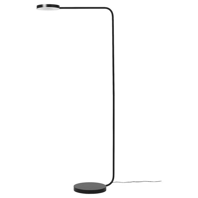 YPPERLIGLED floor lamp, dark gray