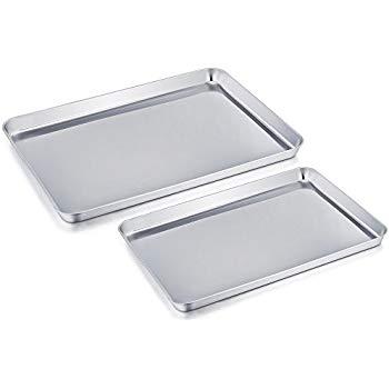 Nordic Ware Natural Aluminum Commercial Baker's Half Sheet (2 Pack), Silver