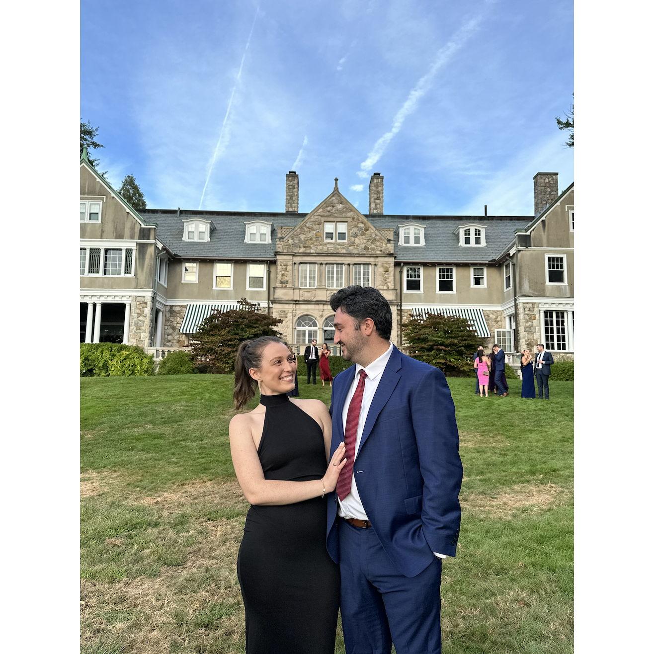 All dressed up at a friend's wedding in Bristol, RI