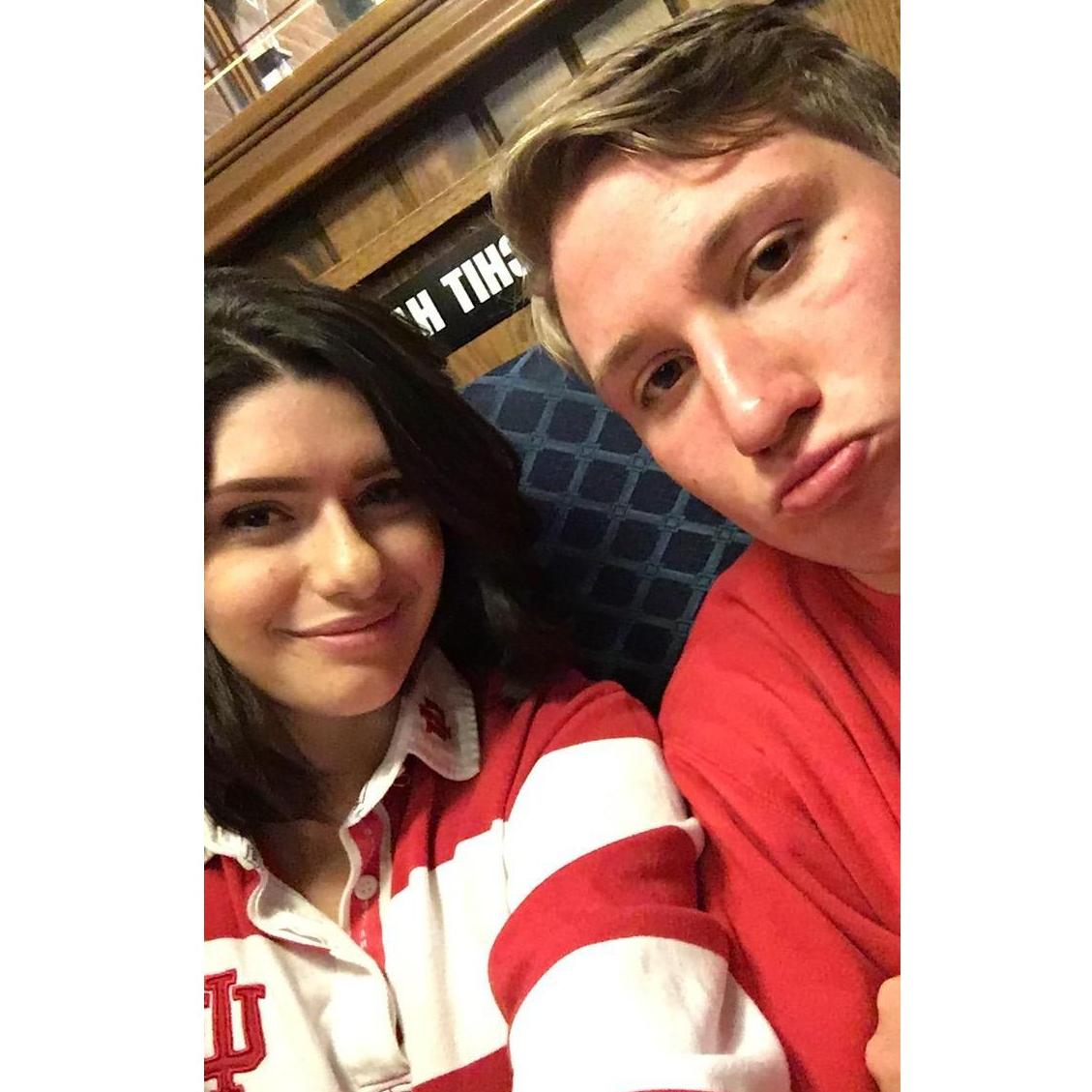 Cheering on IU in Michigan in 2017