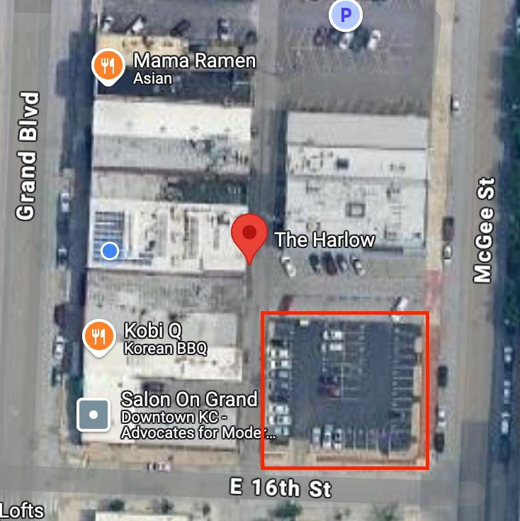 FREE PARKING AT THE HARLOW