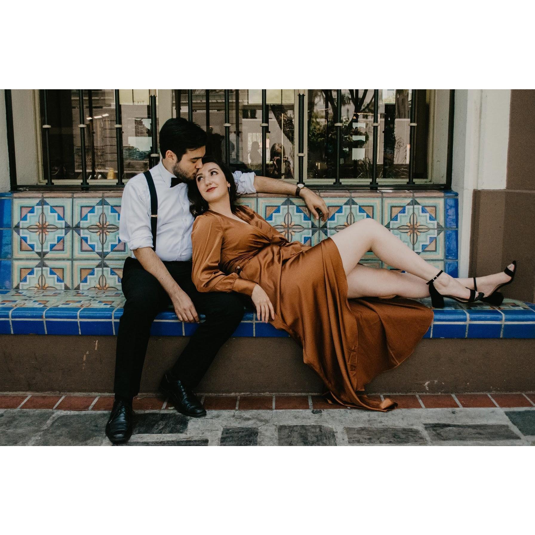 engagement photoshoot, los angeles union station