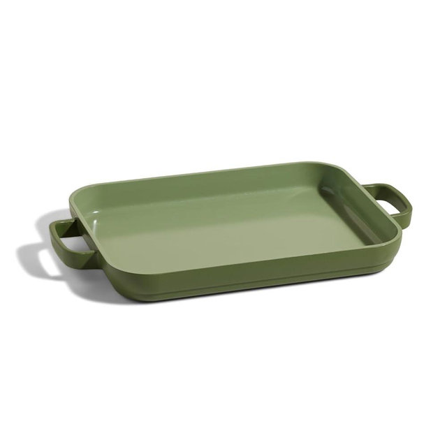 Our Place Mini Griddle Pan - 2 Quart Nonstick Ceramic Sheet Pan & Stovetop Griddle with Handles | Toxin-Free Cast Aluminum | Oven Safe up to 450°F | Sage