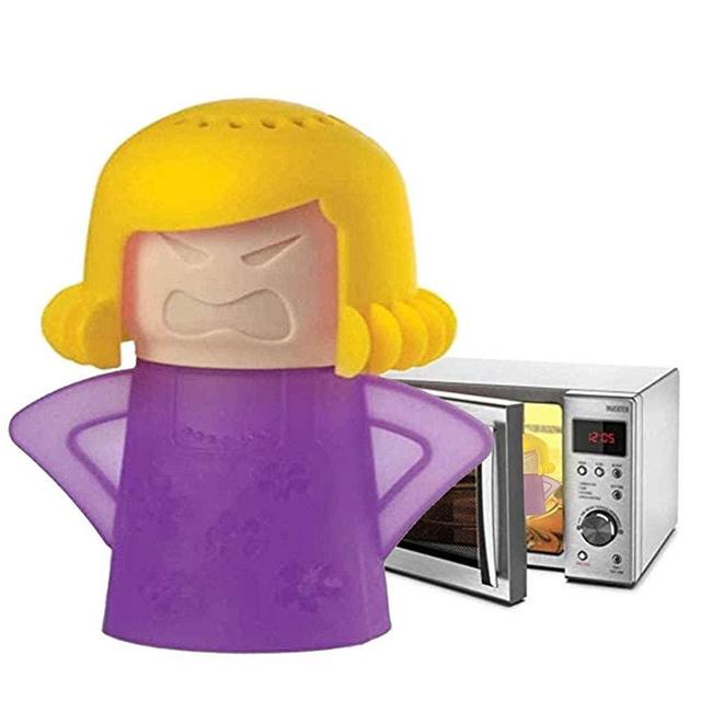 Abnaok Microwave Steam Cleaner, Angry Mama Microwave Oven Steam Cleaners Easily Clean in Minutes Cleans Add Vinegar and Water for Home or Office with English Manual