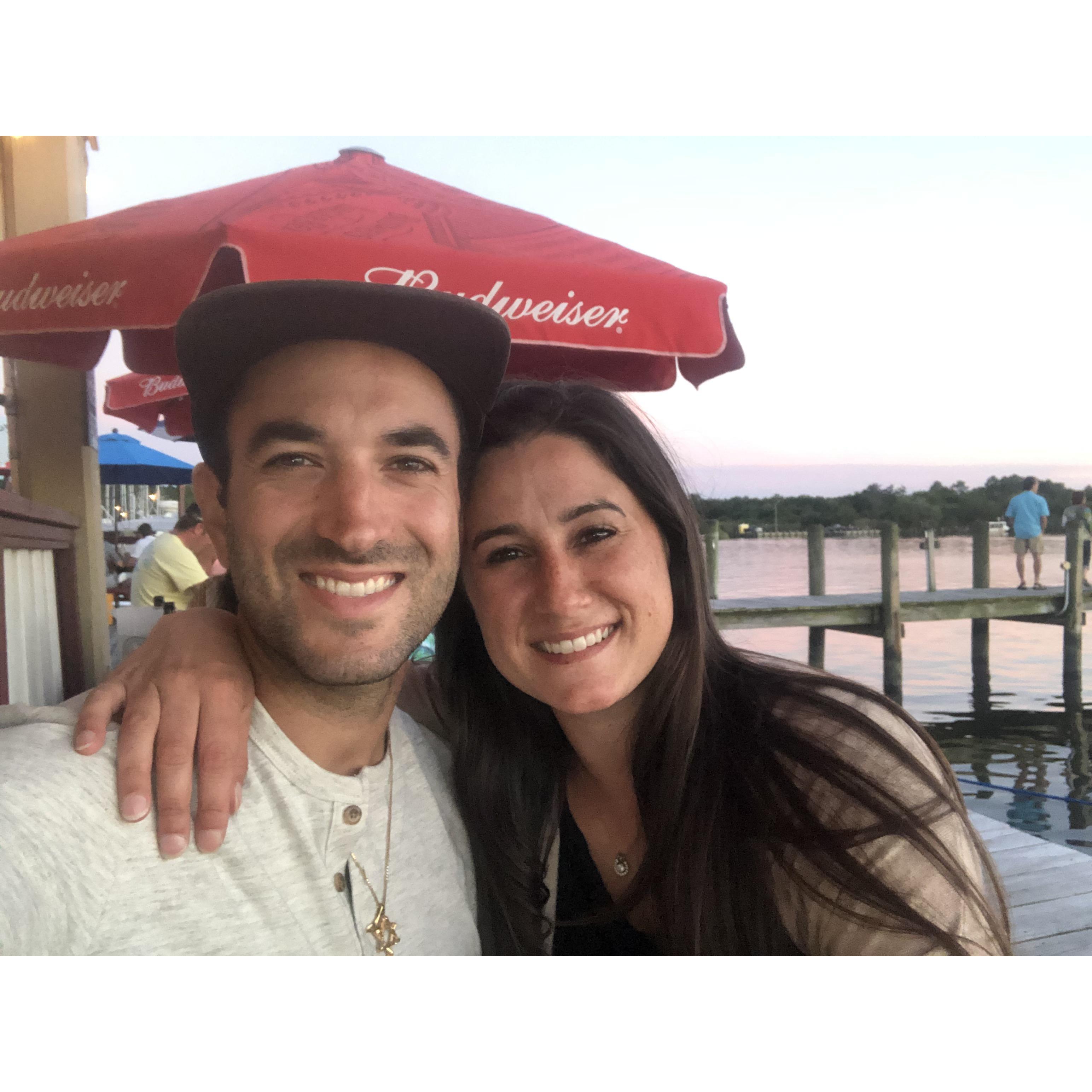 Eating Blue Crabs in Chestertown Maryland where Melissa went to school!