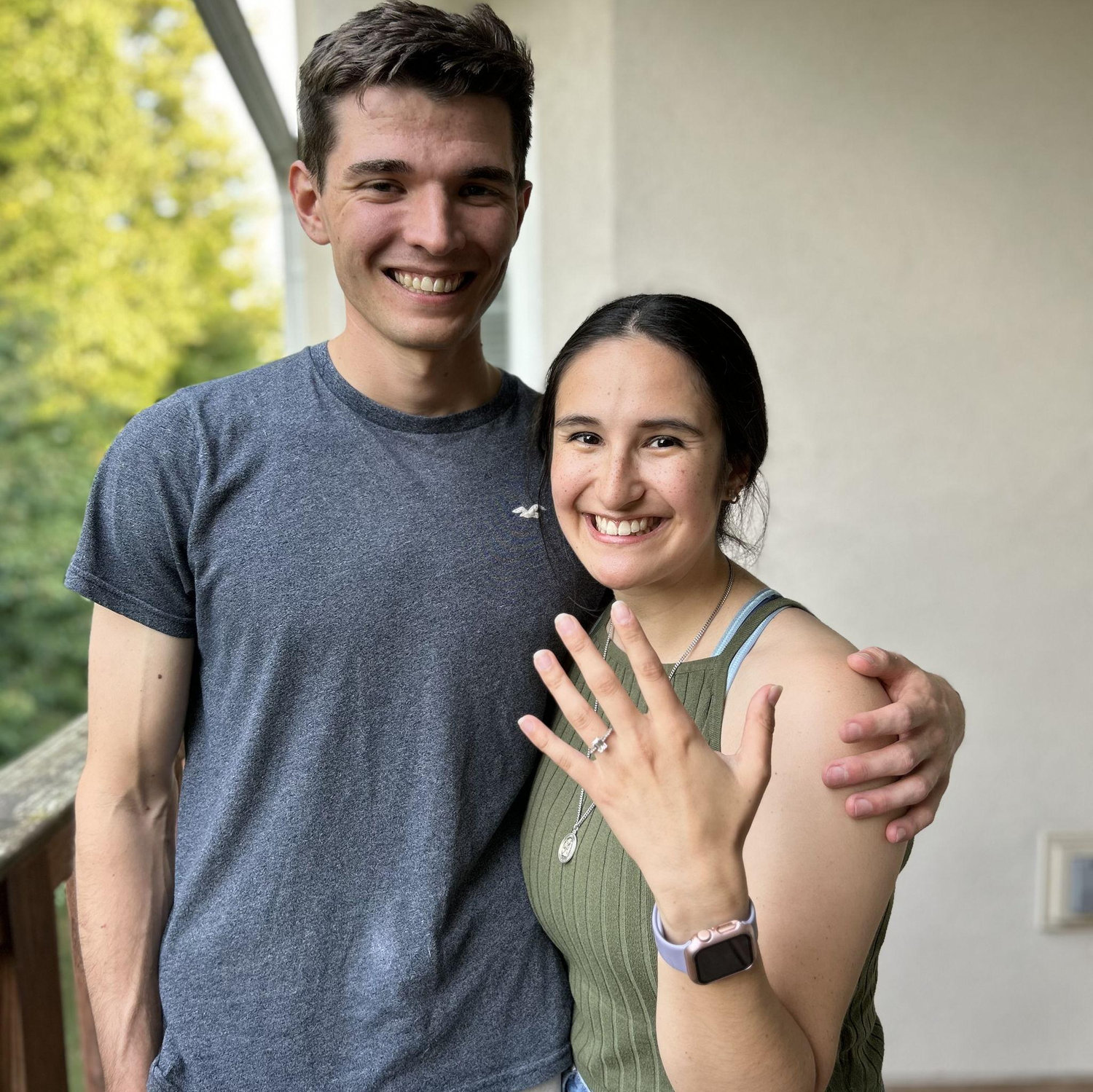 He dropped down to one knee and asked me to marry him.. only to reveal an empty box. He had left the ring at our apartment!