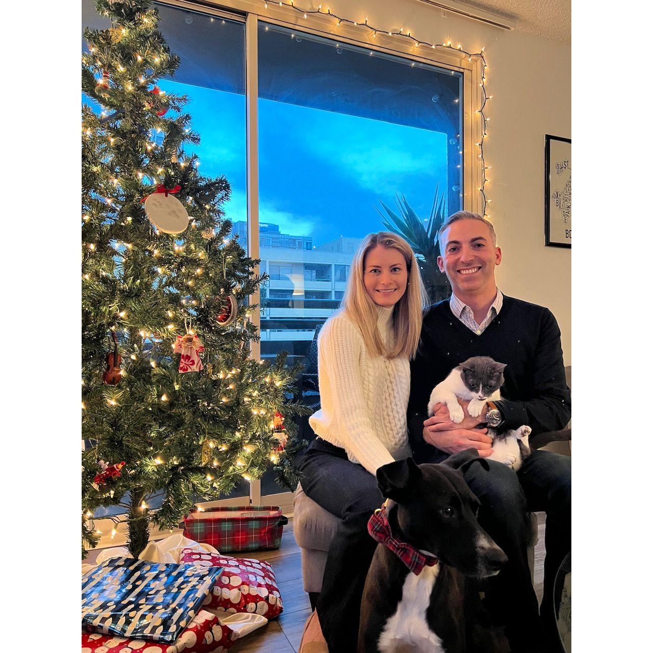Attempting a family Christmas photo for our last holiday in LA (Dec 2022)