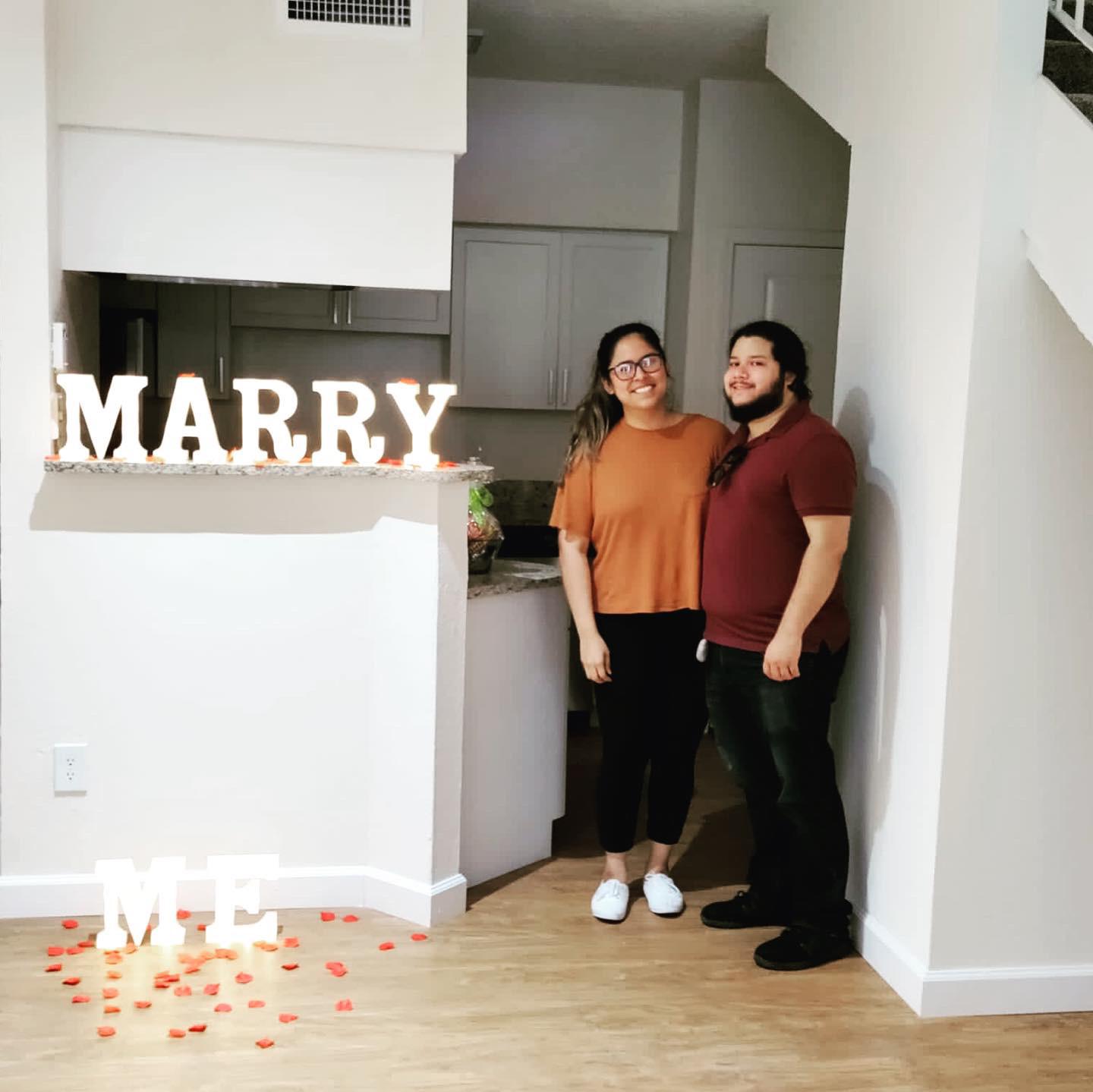 Ariel planned the sweetest proposal on the day we moved into our first home together. He wanted to mark this as a new chapter in our lives together.