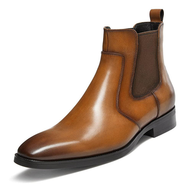 ALIPASINM Mens Dress Boots Leather Chelsea Boots for Men