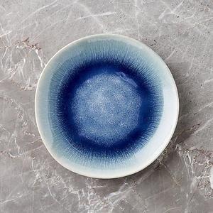 Caspian Blue Reactive Glaze Salad Plate