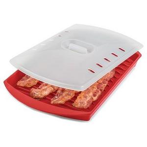 Prepworks Microwave Bacon Grill with Lid Red 2pc PS-76LIDTG