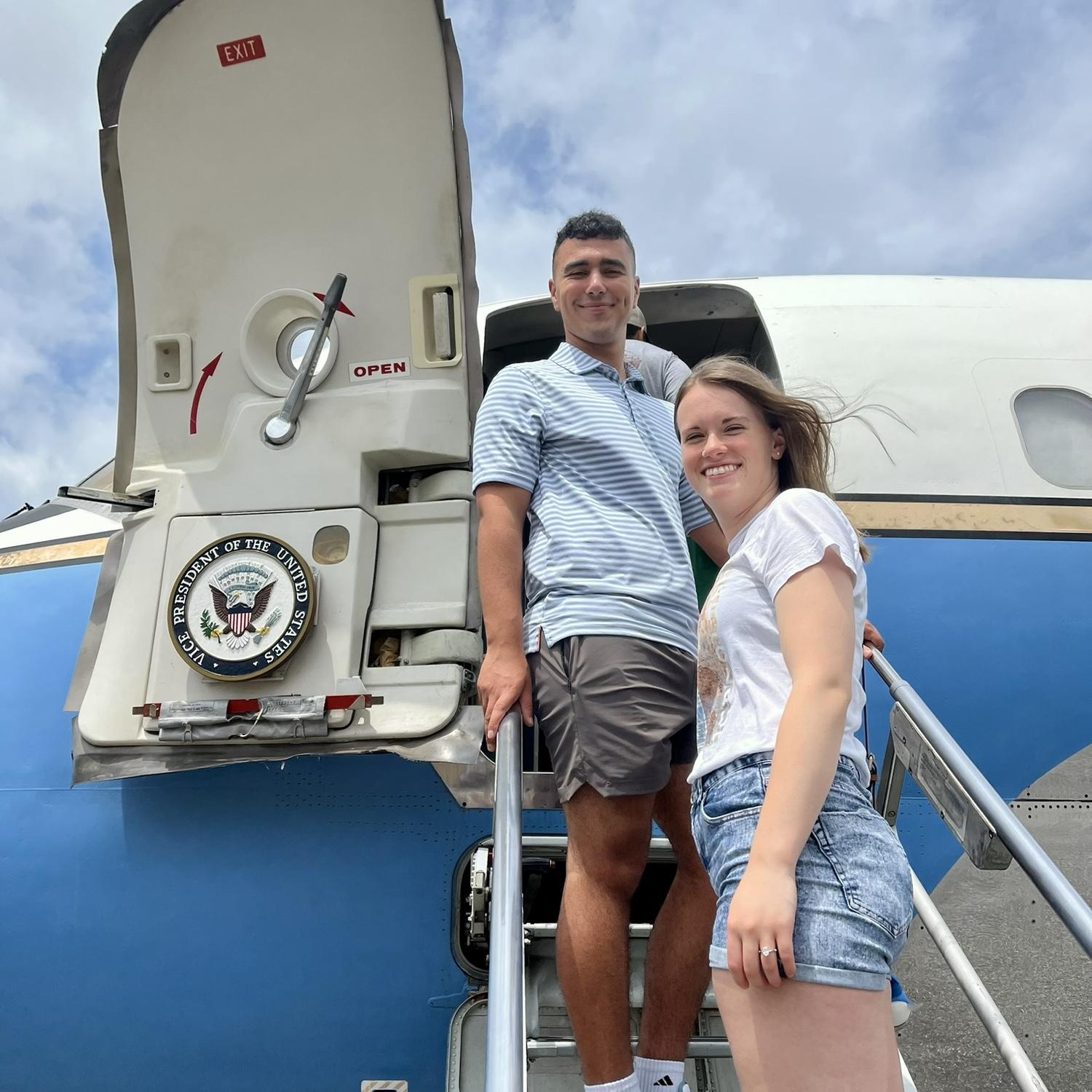 At the military airplane museum in Delaware.