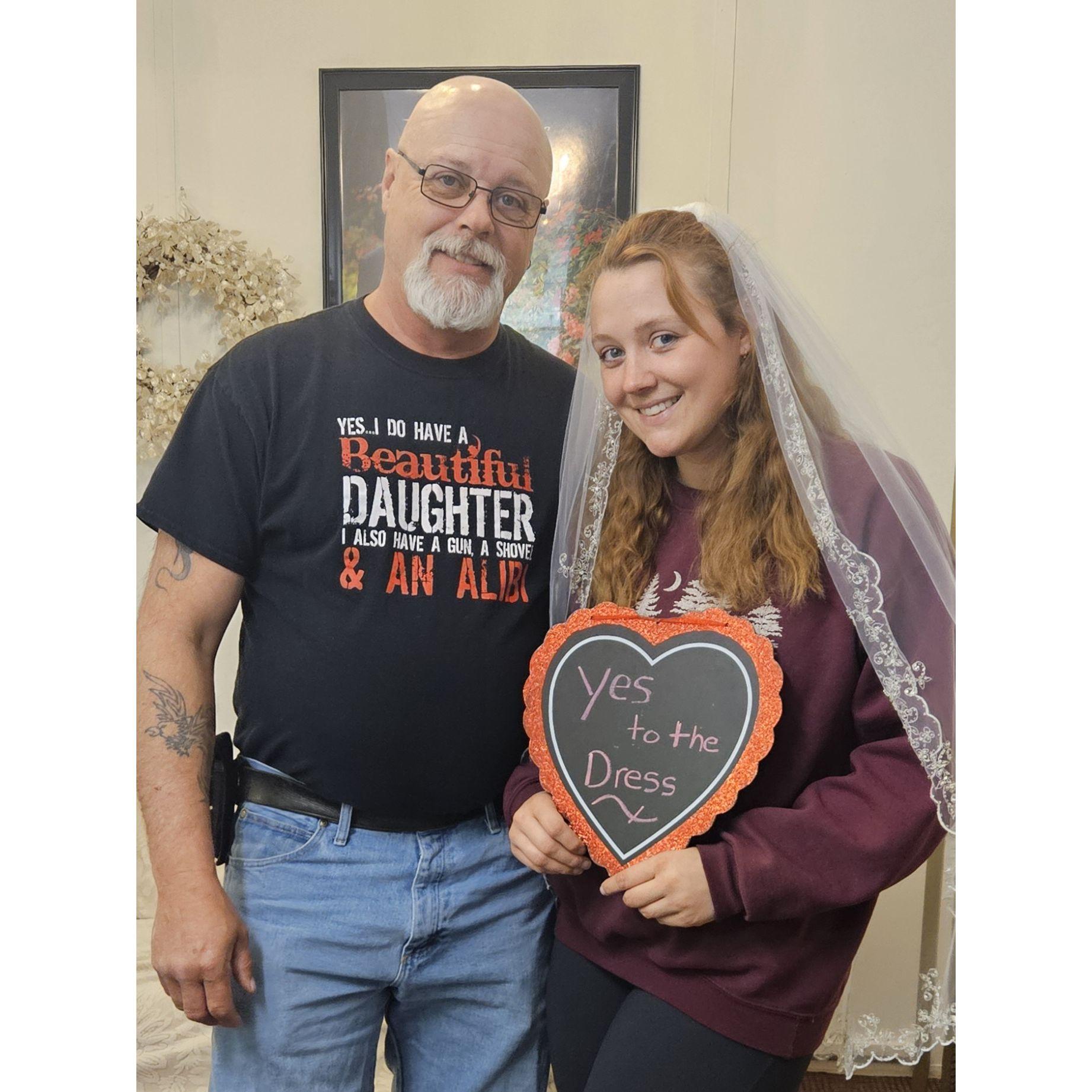 So excited to have my Dad be there when I said, "Yes, To the Dress!"