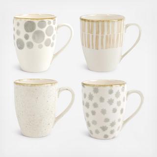 Earth Assorted Mugs, Set of 4