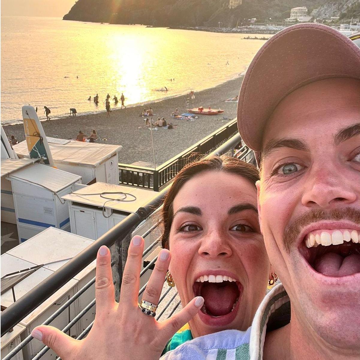 Our pretend engagement picture send to Jords and Tal - lets just say that their family whatsapp chat was very busy for the next 20 mins!