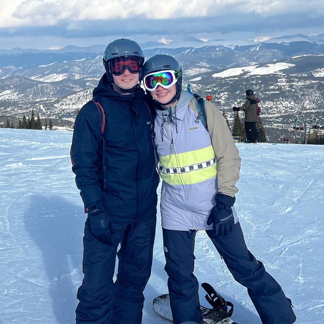 first snow boarding trip to Breckenridge, CO