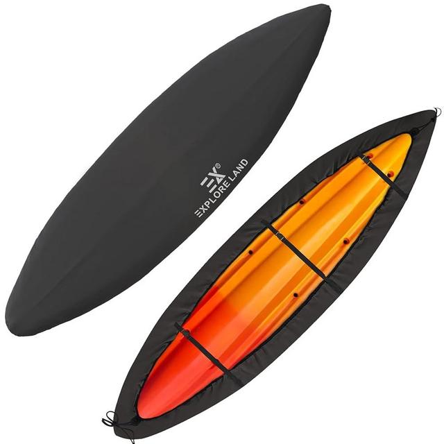 Explore Land Waterproof Kayak Cover - 600D Kayak Drape for Indoor and Outdoor Storage
