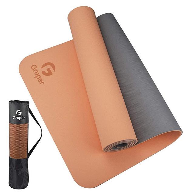 Gruper Yoga Mat Non Slip, Eco Friendly Fitness Exercise Mat with Carrying Strap,Pro Yoga Mats for Women,Workout Mats for Home, Pilates and Floor Exercises