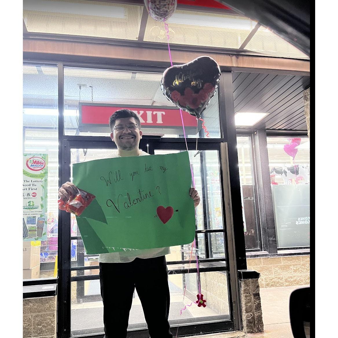 Finally asked me to be his valentine...